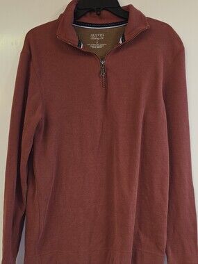 Austin Clothing Co. Men's Zip-Up Sweater - Rust